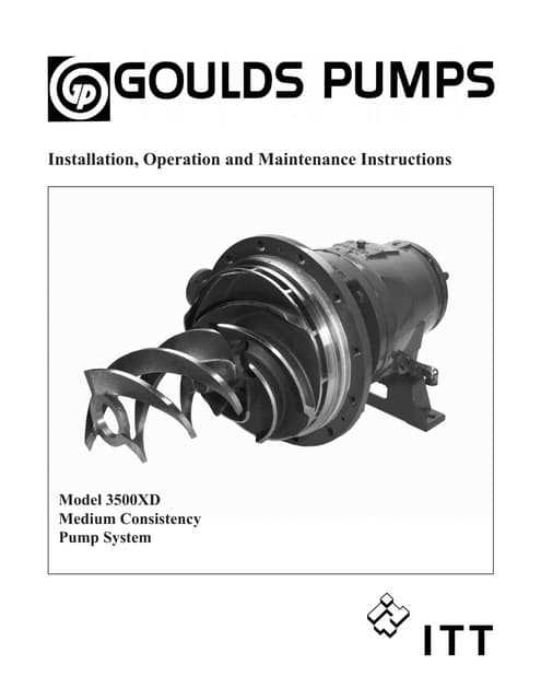 goulds pump repair manual