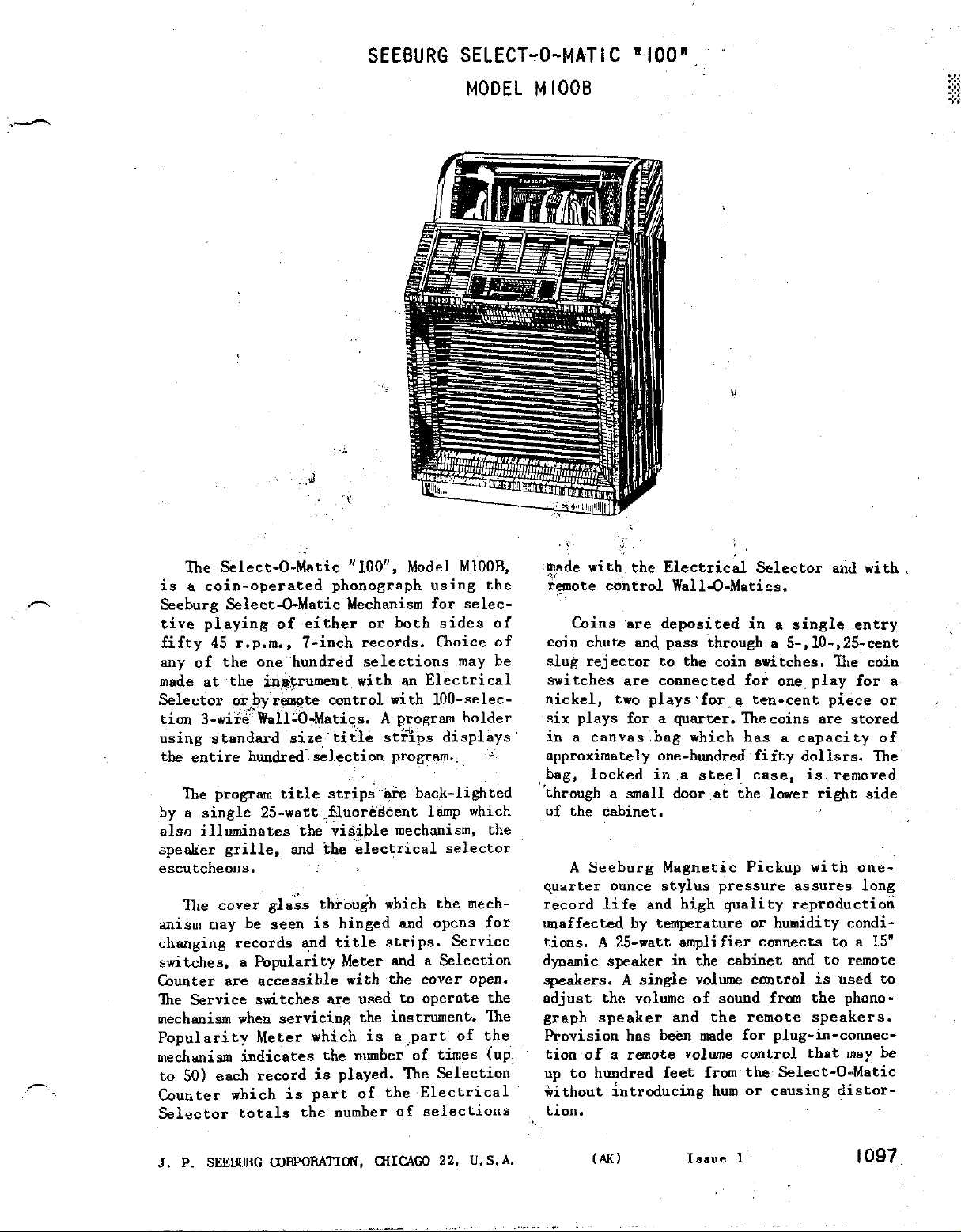 seeburg jukebox repair manual