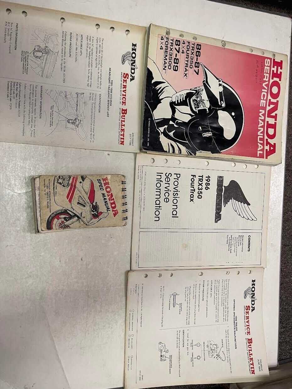 1986 honda fourtrax 350 4x4 repair manual