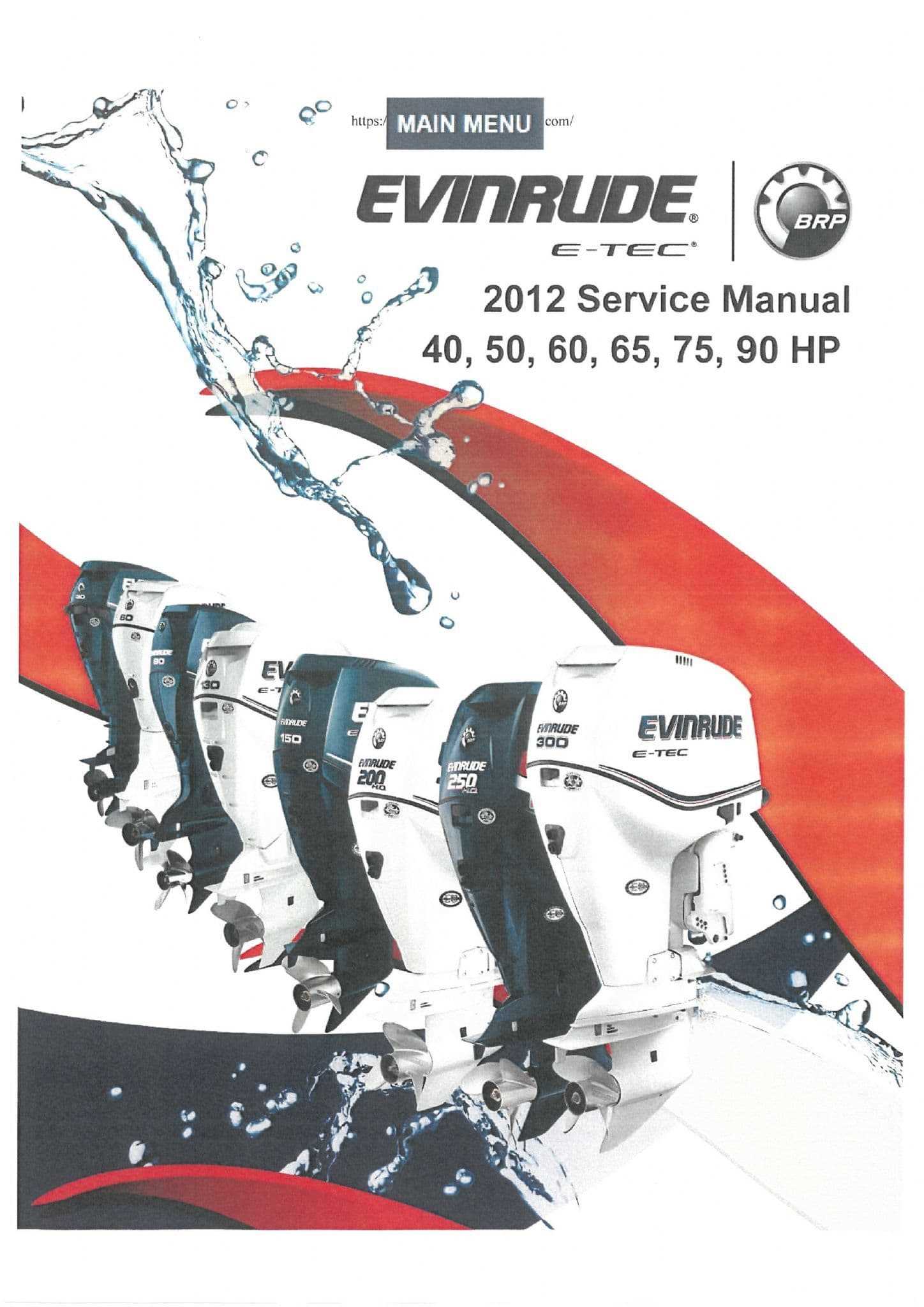 evinrude etec repair manual