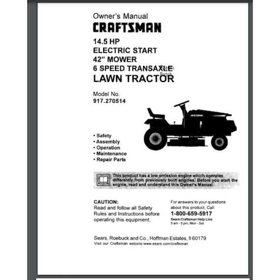 repair manual for sears lawn tractor