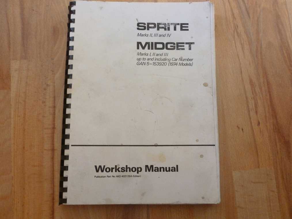 austin healey sprite repair manual