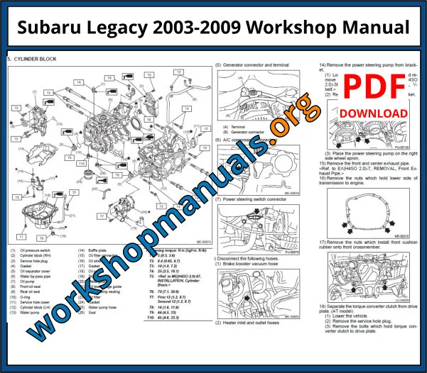 1993 subaru legacy repair manual