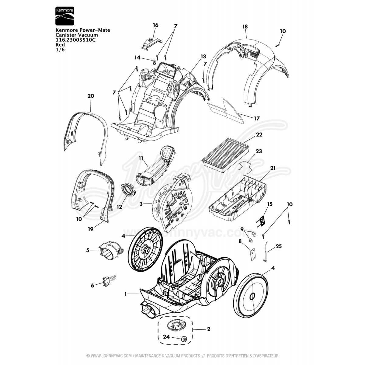 kenmore canister vacuum repair manual