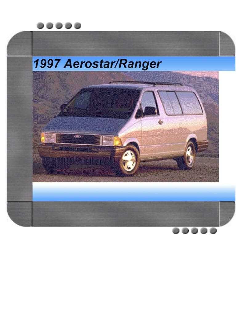 ford aerostar repair manual