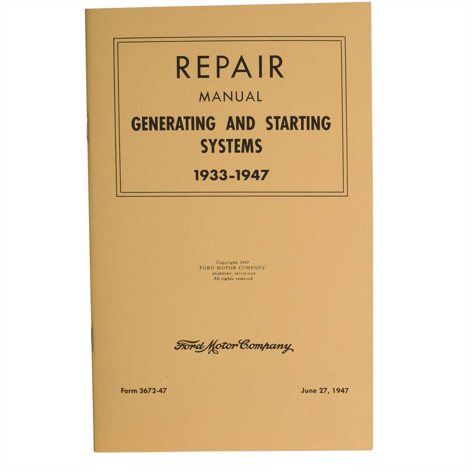 ford motor co repair manuals