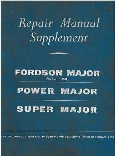 fordson major repair manual