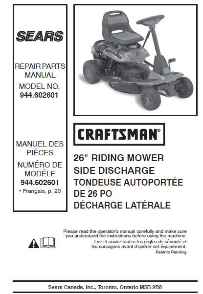 sears craftsman lawn tractor repair manual