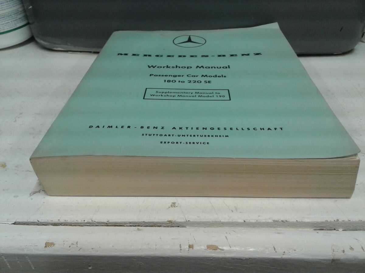 mercedes benz 190e repair manual