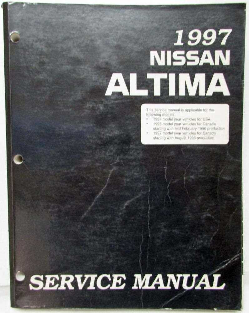 nissan altima service repair manual