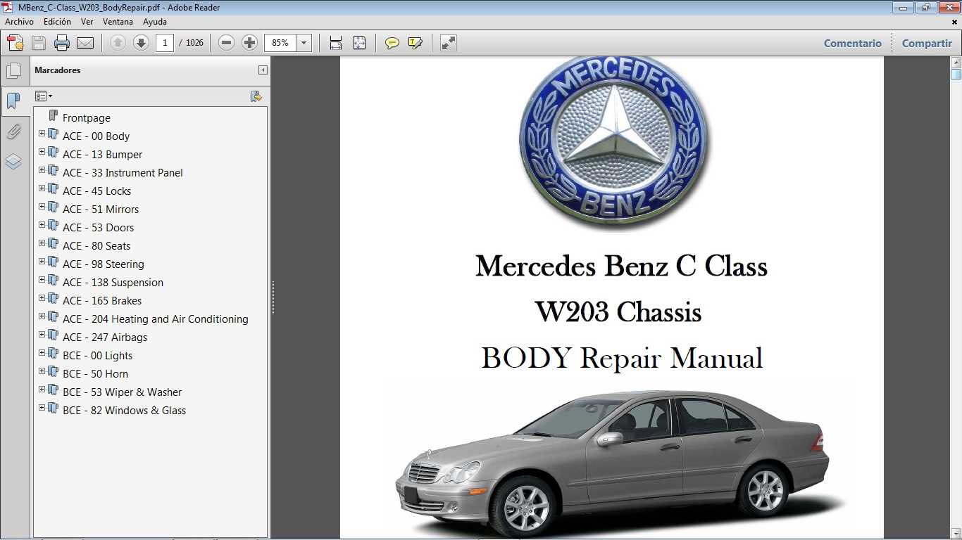 mercedes w203 repair manual