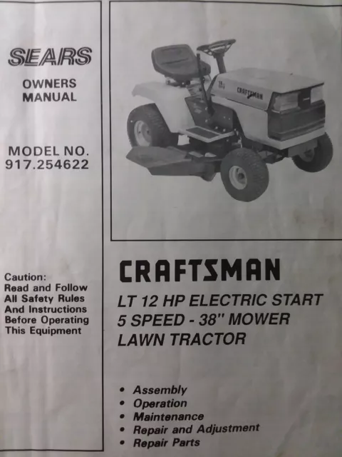 craftsman lawn tractor repair manual