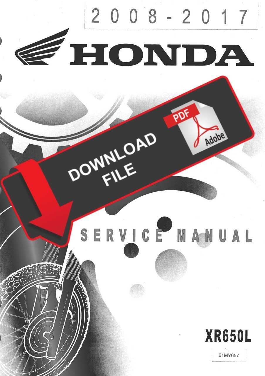 honda xr650l repair manual