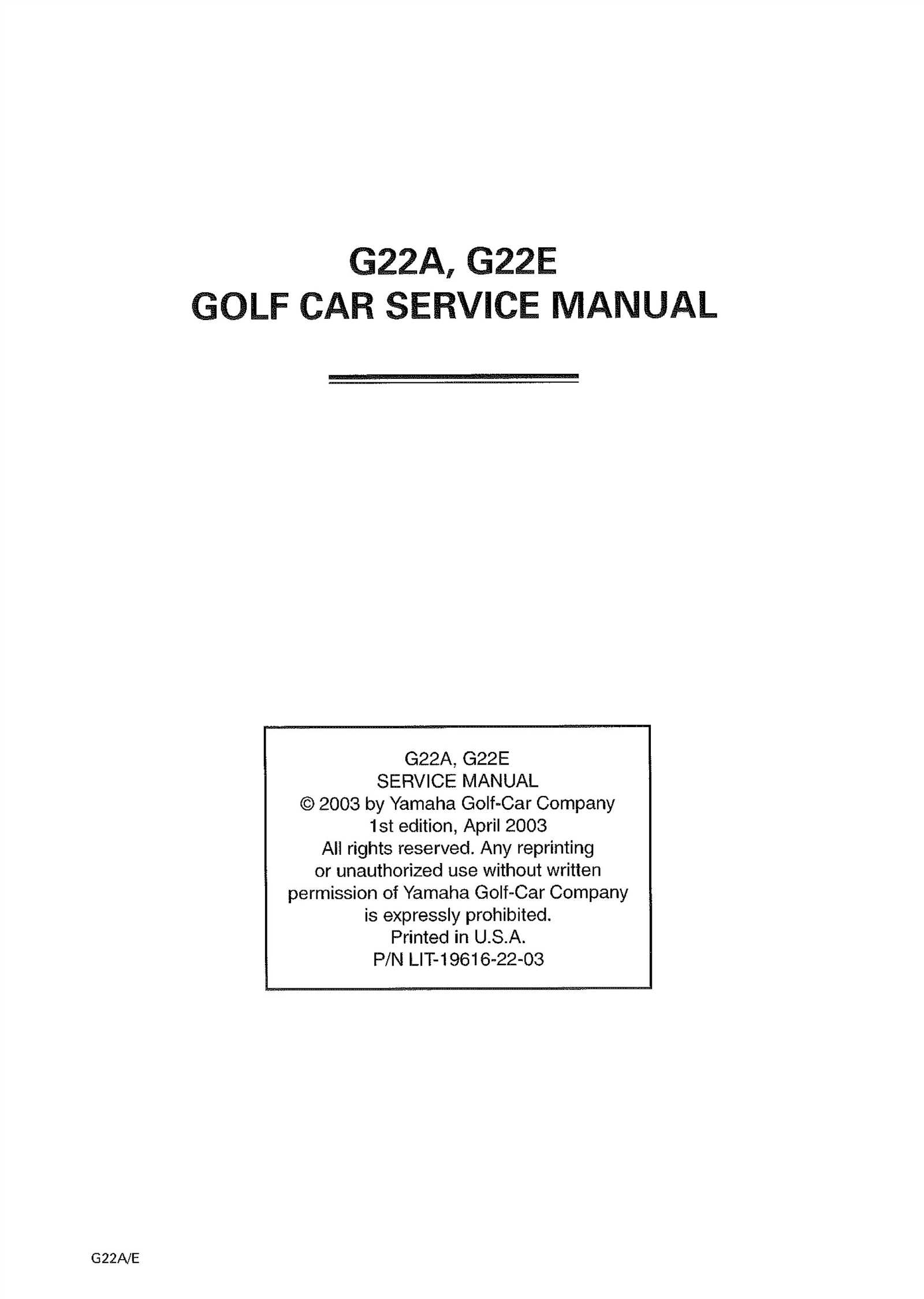 yamaha golf cart repair manual