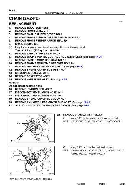 2az fe engine repair manual