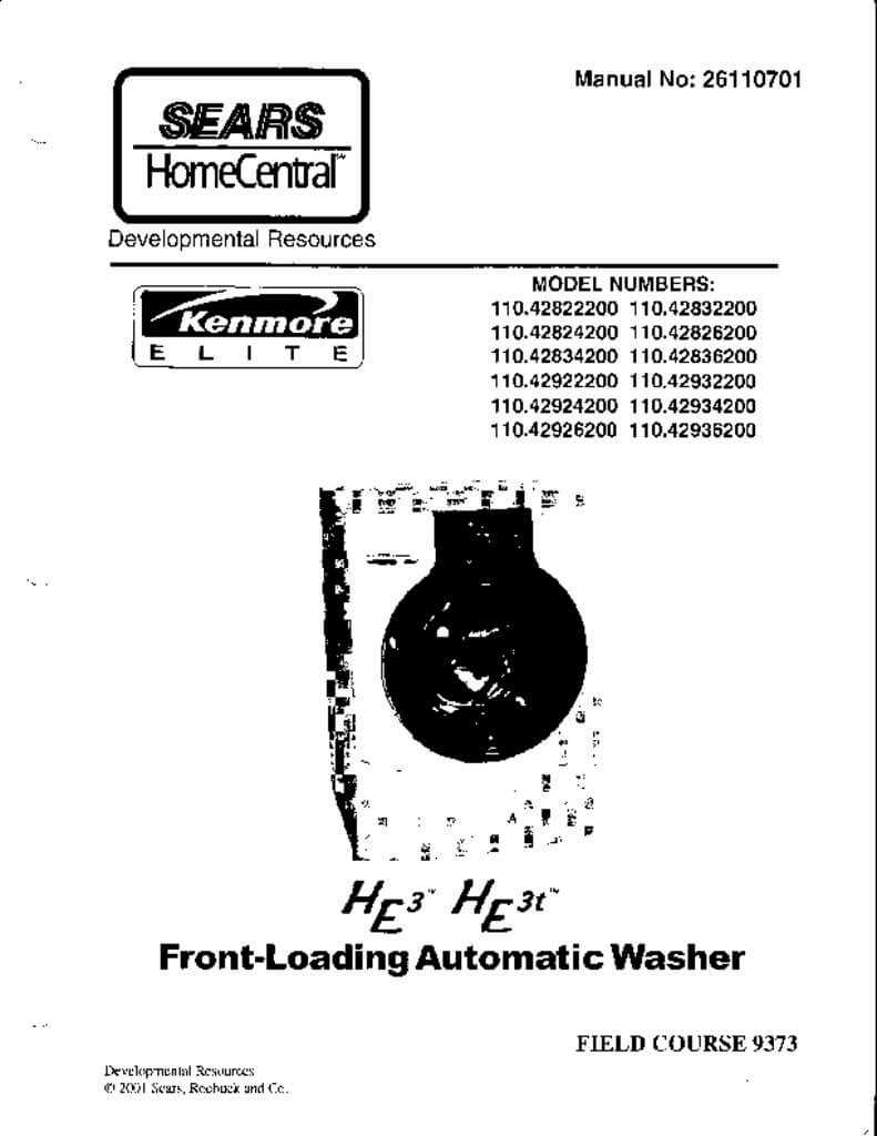 kenmore elite he3 washer repair manual