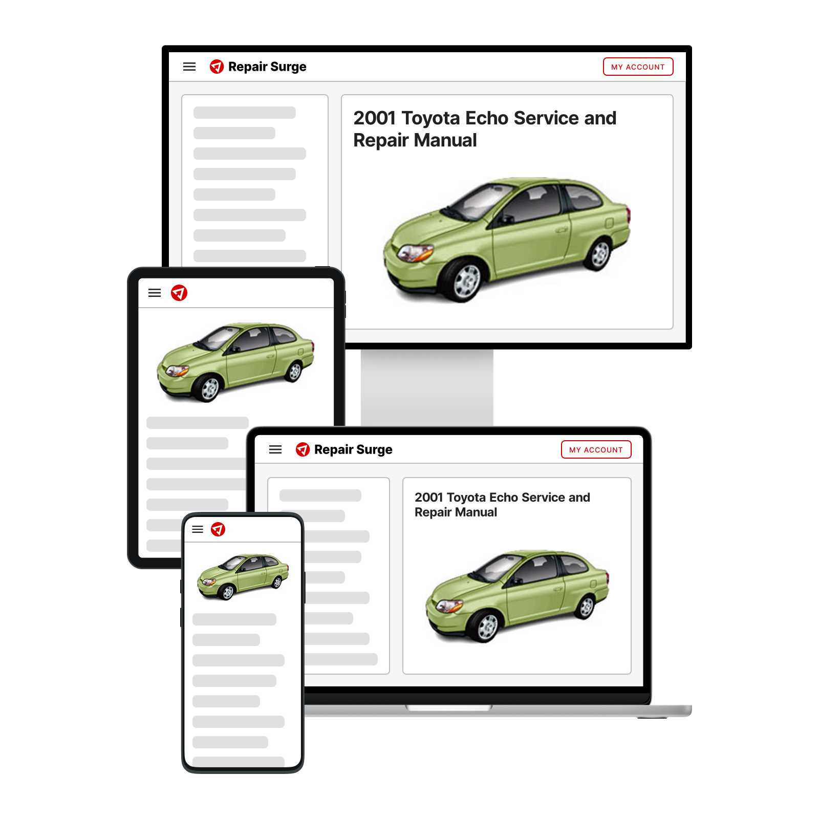 toyota echo 2000 repair manual