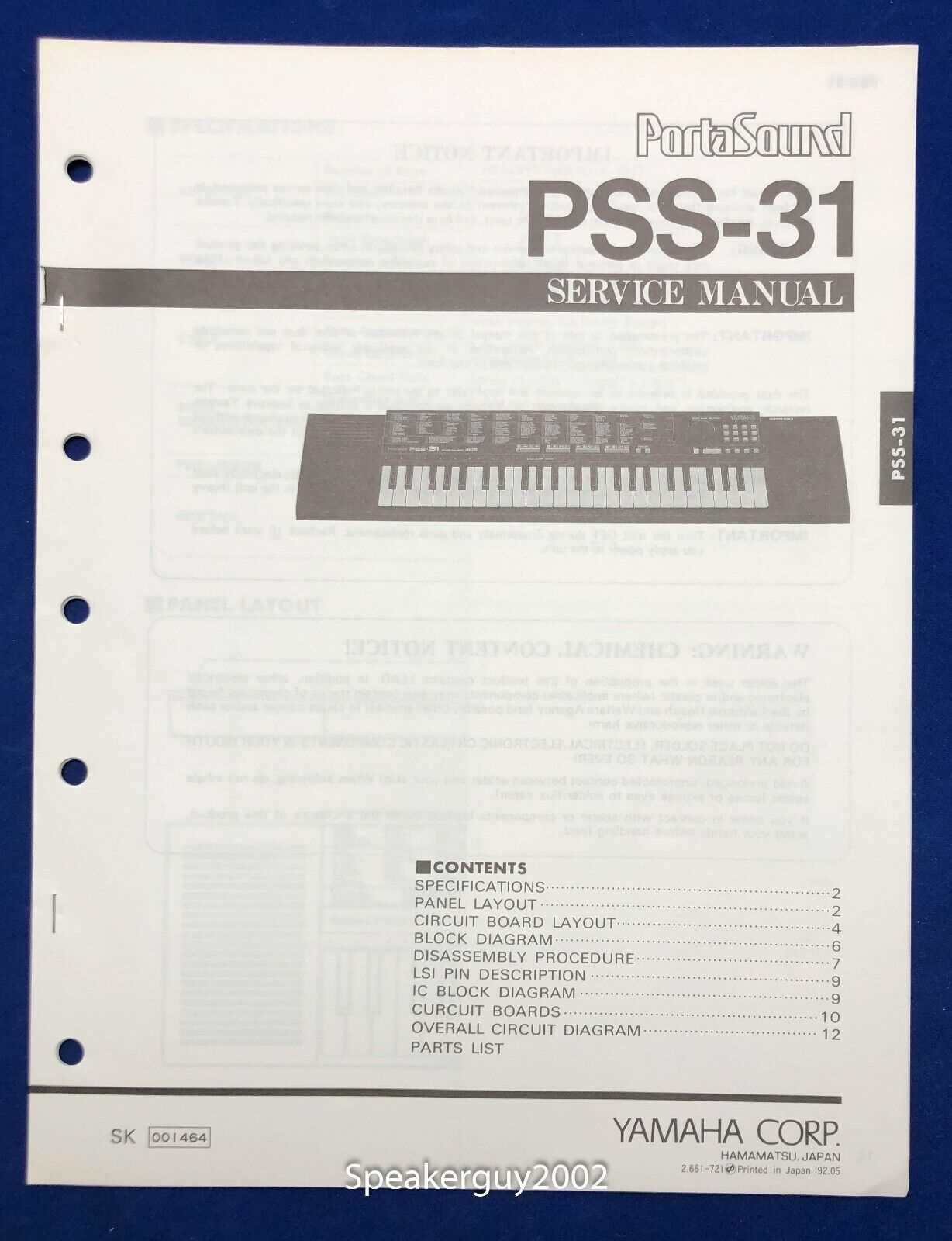 yamaha keyboard repair manual