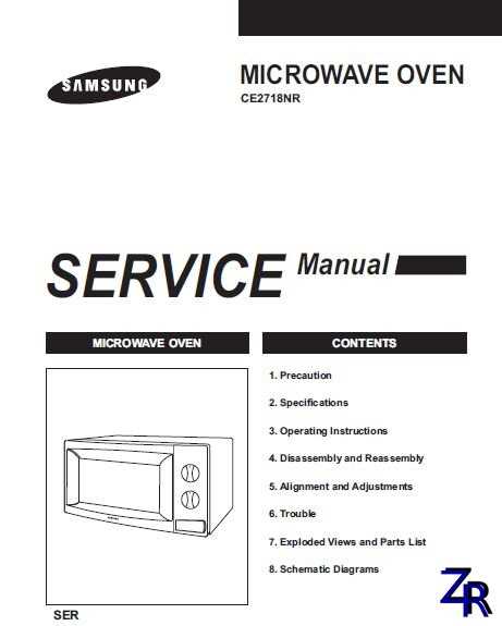 repair manual for samsung microwave