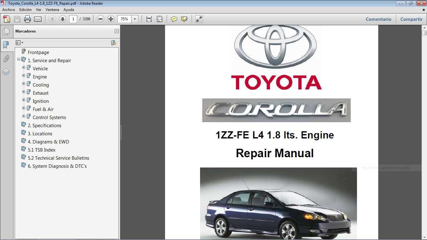 1zz fe engine repair manual