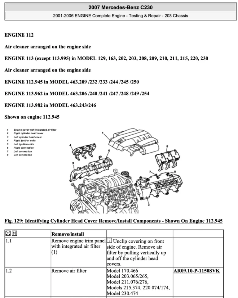 mercedes w203 repair manual