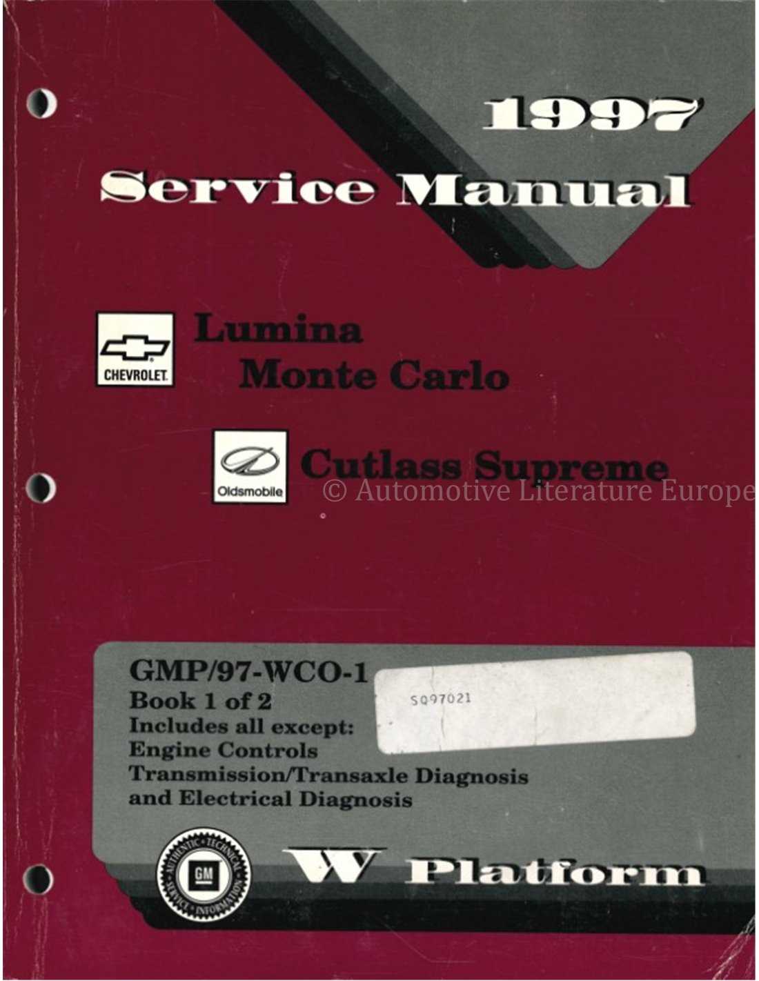 oldsmobile cutlass repair manual