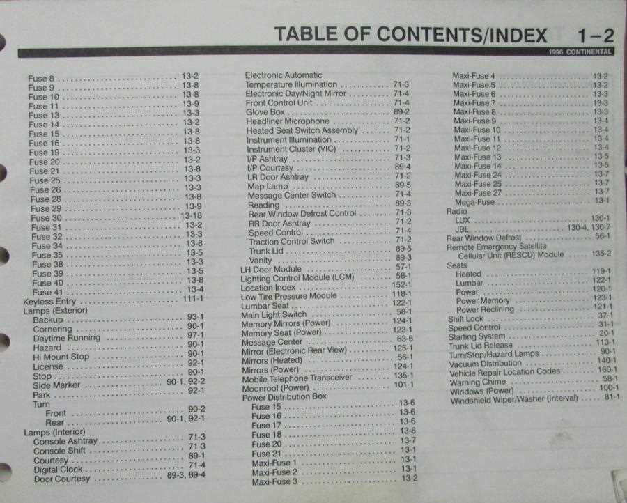 1996 lincoln continental repair manual