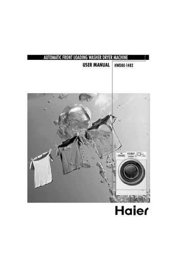 haier dryer repair manual