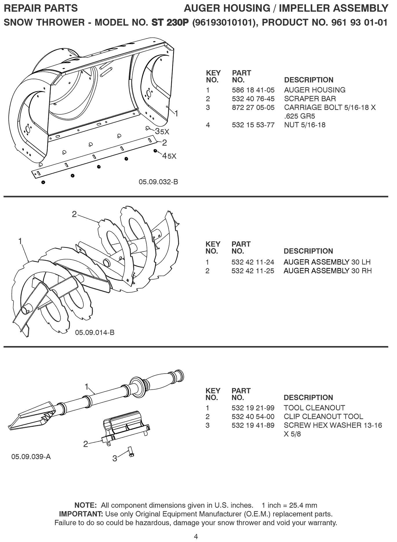 husqvarna st230p repair manual