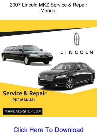 2007 lincoln mkz repair manual