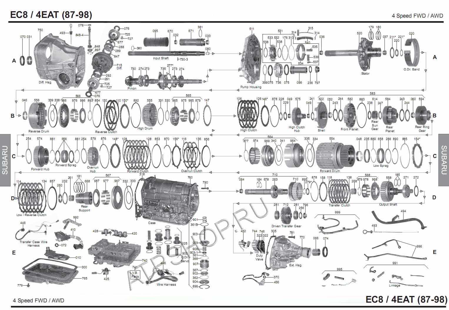 subaru transmission repair manual