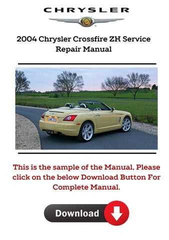 2004 chrysler crossfire repair manual