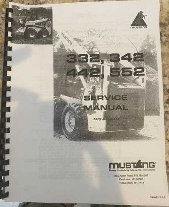 mustang skid steer repair manual