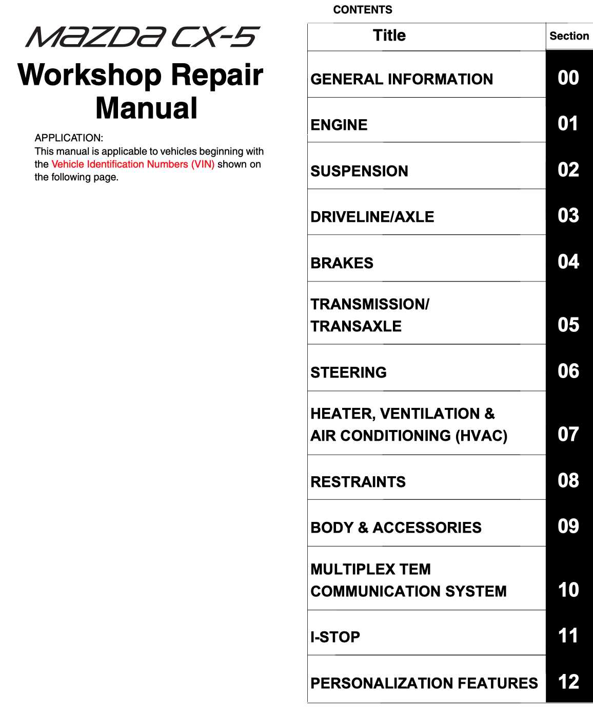 2016 mazda cx 5 repair manual