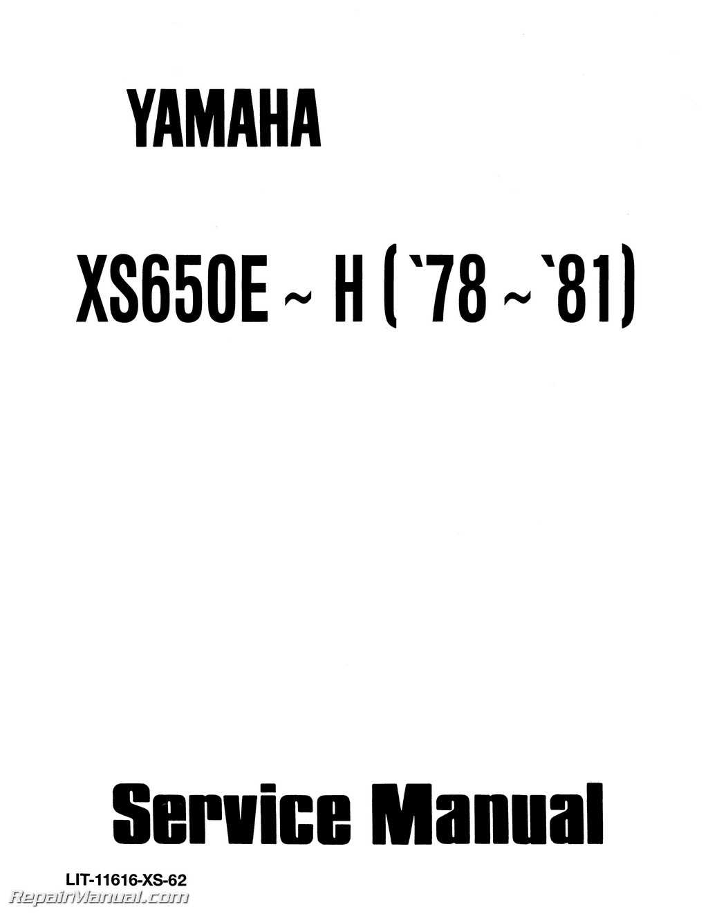 yamaha xs650 repair manual