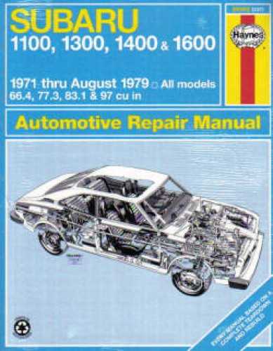 subaru auto repair manuals