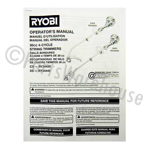 ryobi s430 repair manual