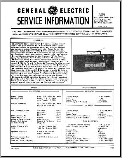 general electric repair manuals