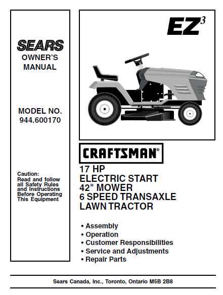 riding mower repair manual