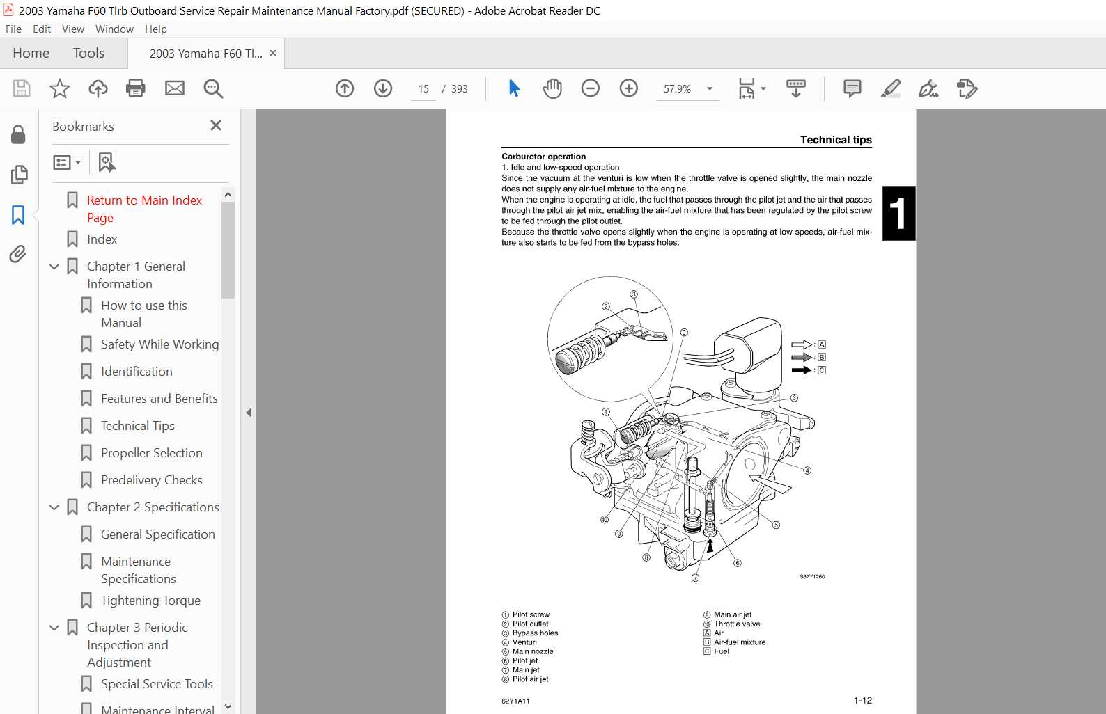 yamaha f60 repair manual