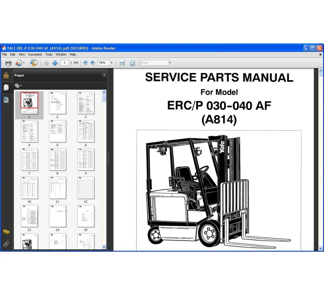 yale forklift repair manual