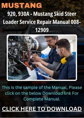 mustang skid steer repair manual