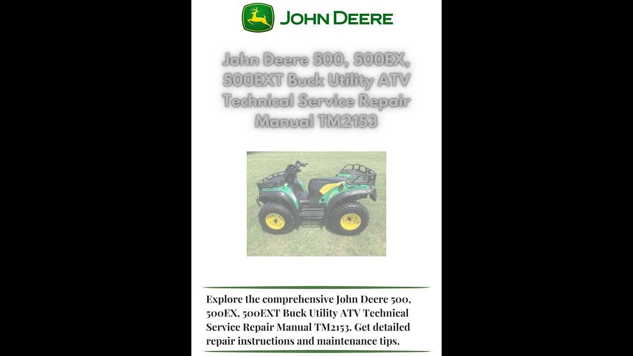 john deere buck 500 repair manual