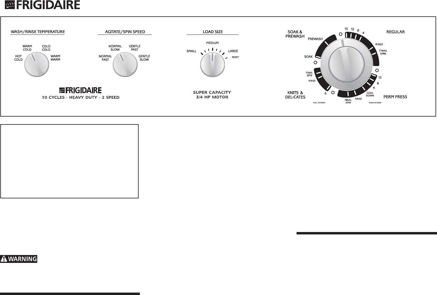 frigidaire gallery front load washer repair manual