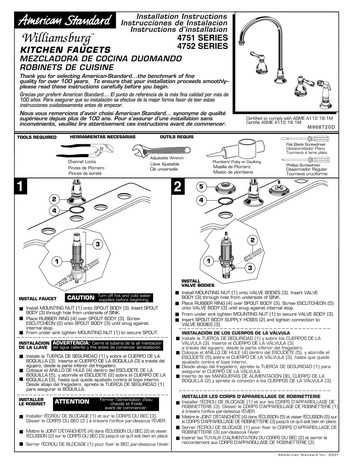 american standard kitchen faucet repair manual