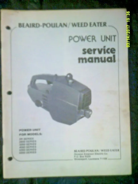 poulan weed eater repair manual