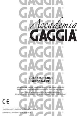 gaggia accademia repair manual