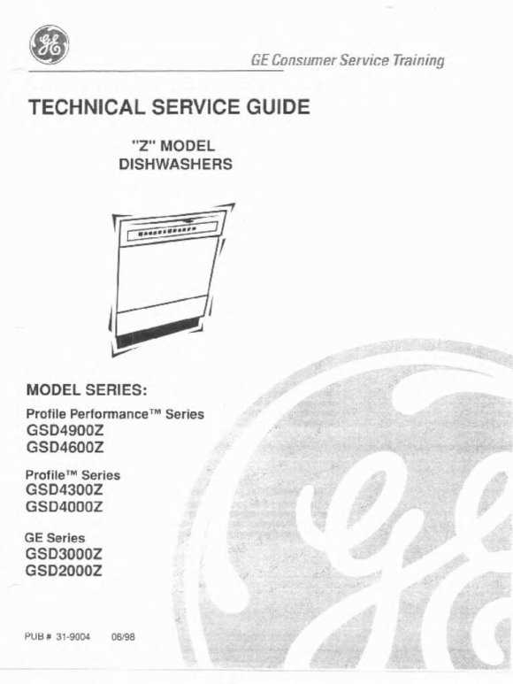 general electric dishwasher repair manual