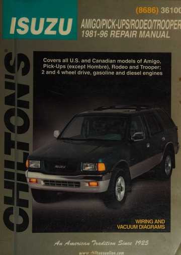 1996 isuzu rodeo repair manual