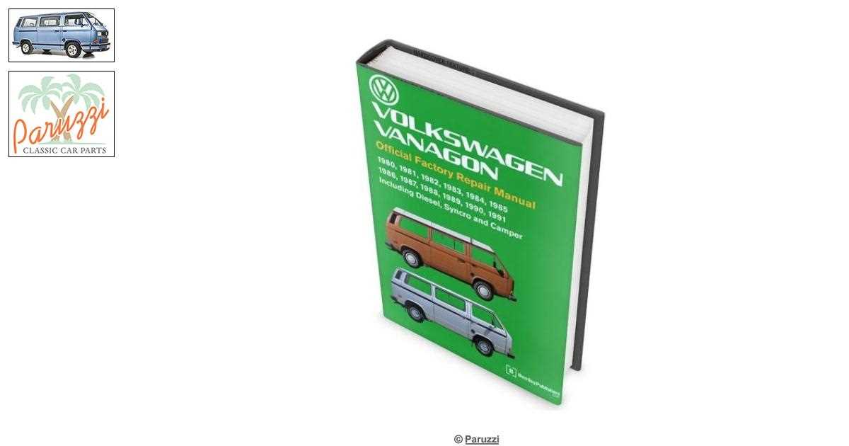 volkswagen vanagon official factory repair manual